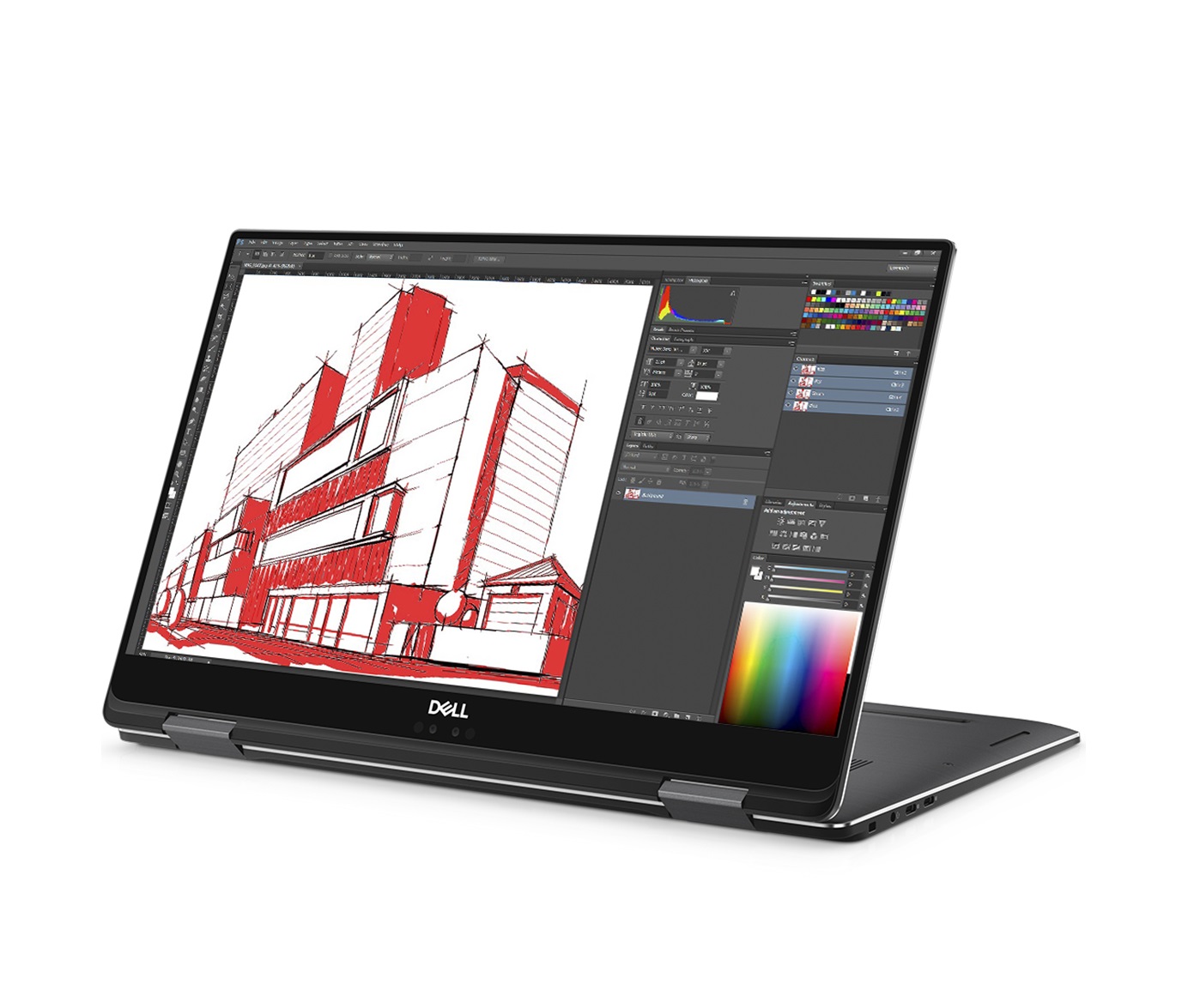 لپ تاپ دل 5530 4K لمسی 360 درجه Dell Precision 5530 2 in 1- i7 WX Vega Graphic 4GB Ram16